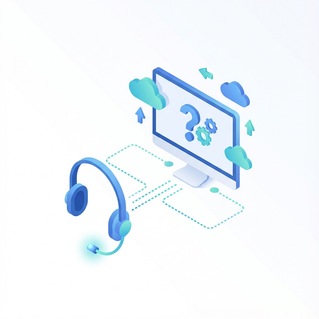 Auriculares de soporte conectados a una pantalla