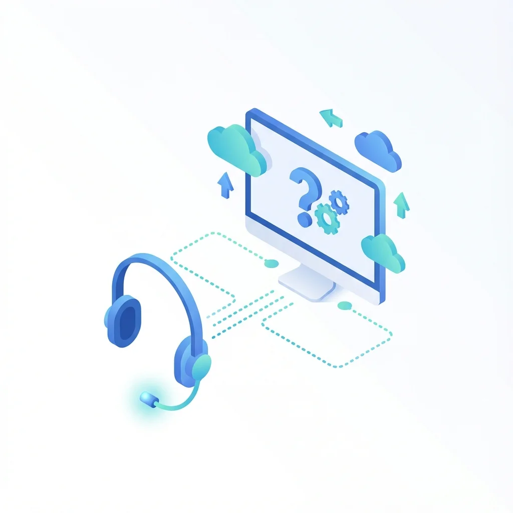 Auriculares de soporte conectados a una pantalla