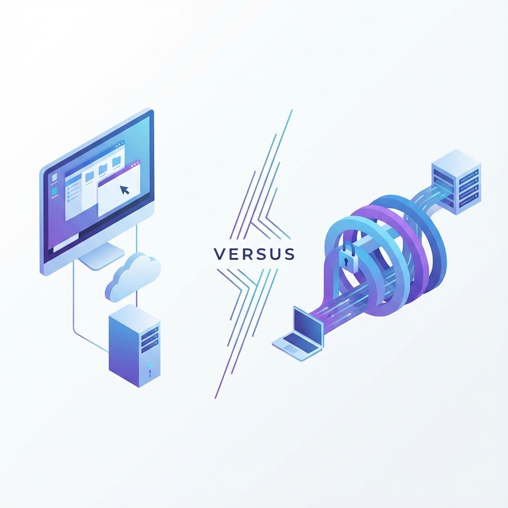 Comparación entre escritorio remoto y VPN