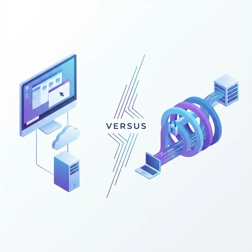 Comparación entre escritorio remoto y VPN