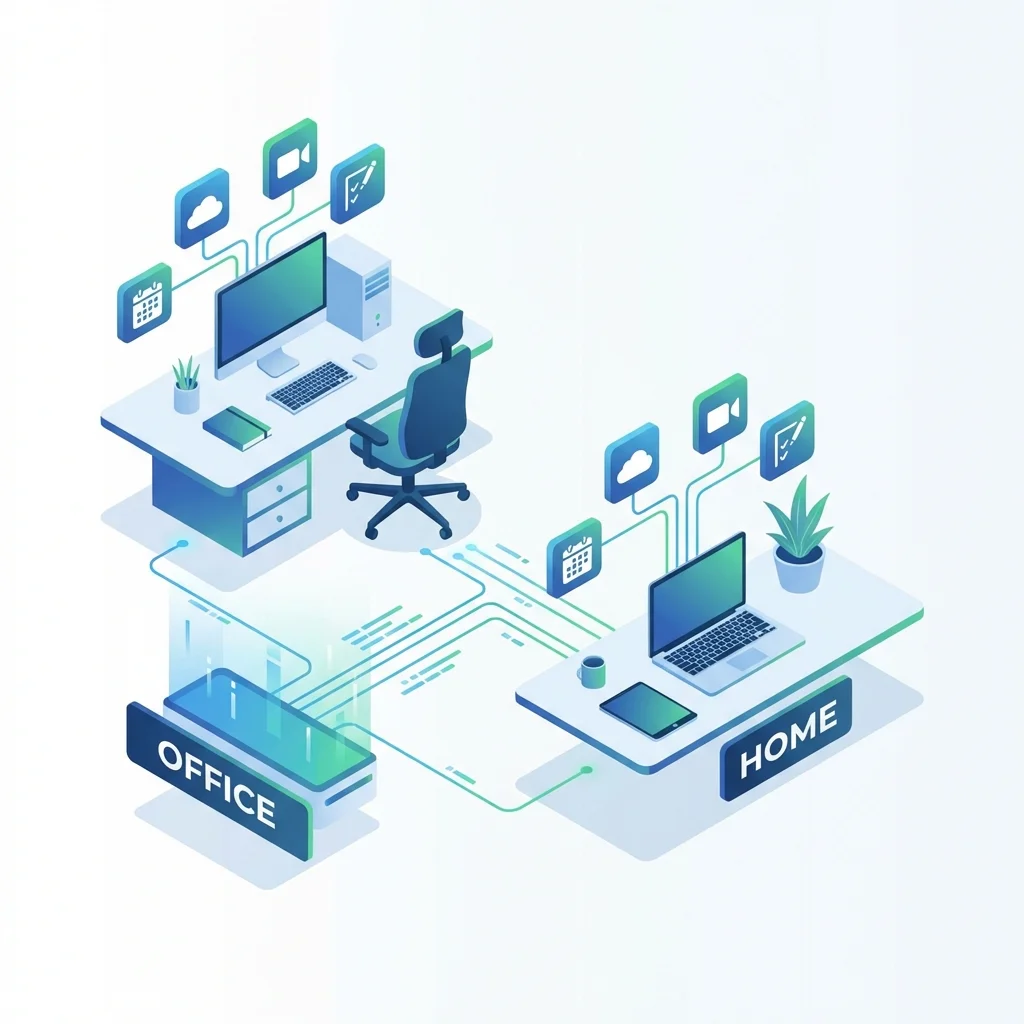 Ecosistema de herramientas conectando la oficina con el hogar