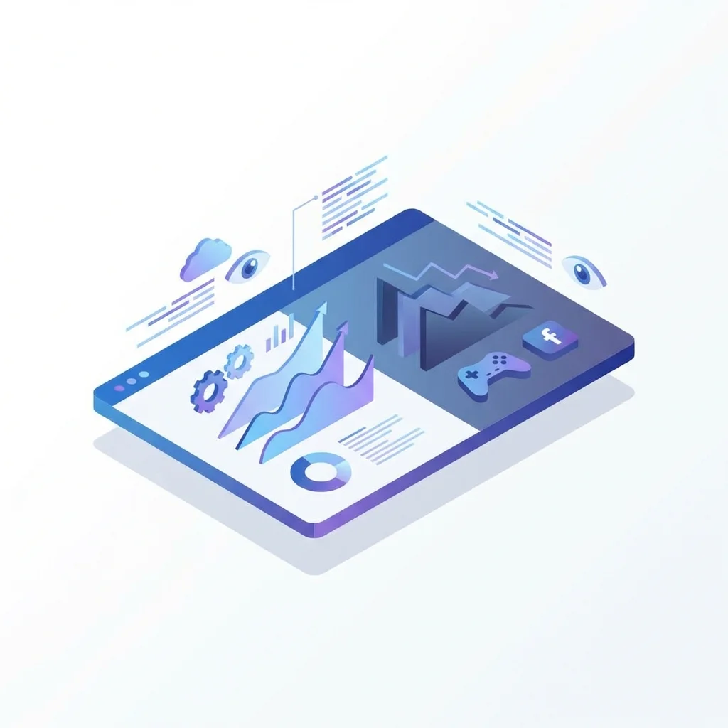 Panel de control con estadísticas de navegación web corporativa