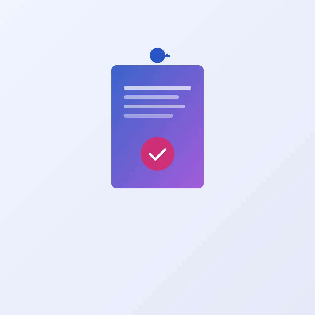 Documento de licencia de software con sello de validación